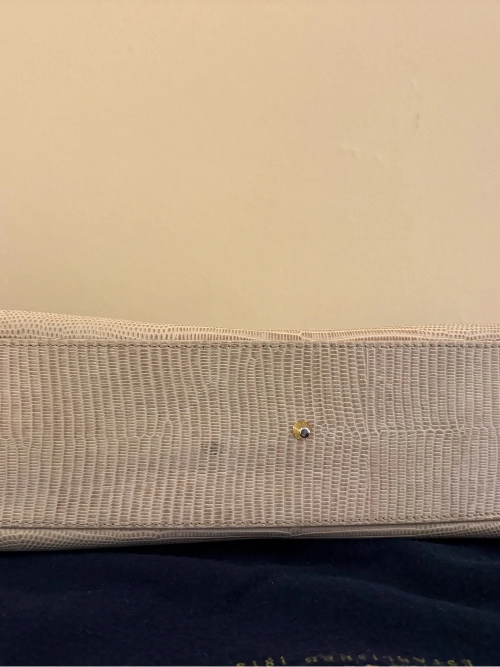Brooks Brothers Beige Textured Leather Handbag